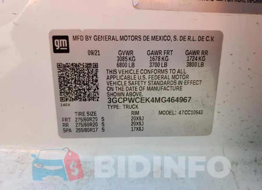 3GCPWCEK4MG464967 Photo# 12