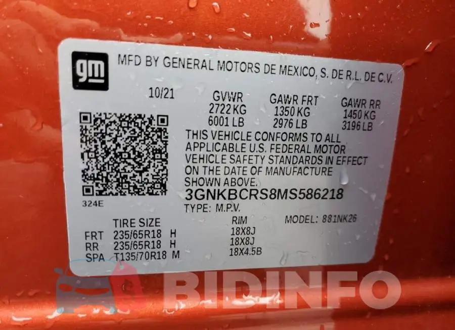 3GNKBCRS8MS586218 Photo# 14