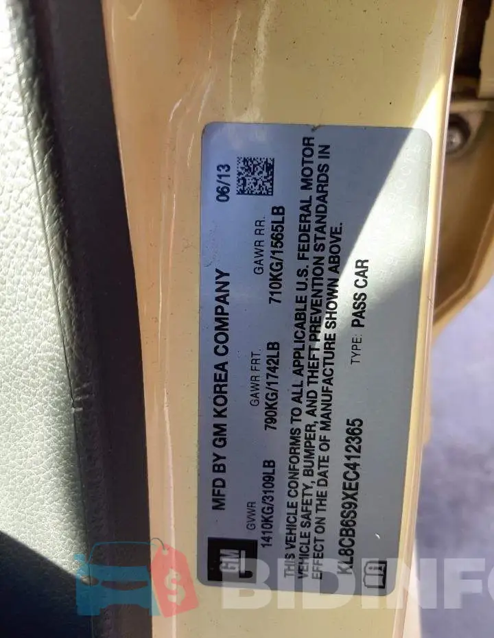 KL8CB6S9XEC412365 Photo# 12