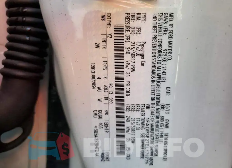 1FADP3F27EL178779 Photo# 12