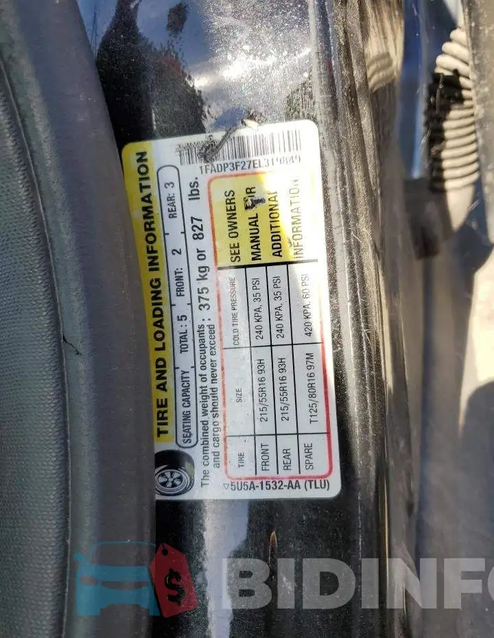 1FADP3F27EL319849 Photo# 12
