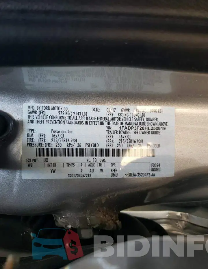 1FADP3F28HL250819 Photo# 12
