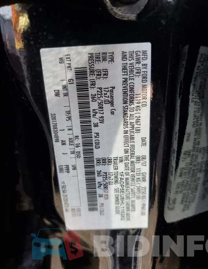1FADP5EU8HL116262 Photo# 12