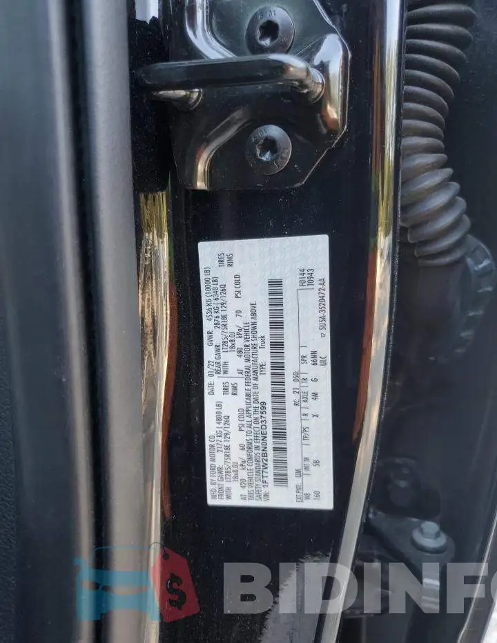 1FT7W2BN0NED37599 Photo# 12
