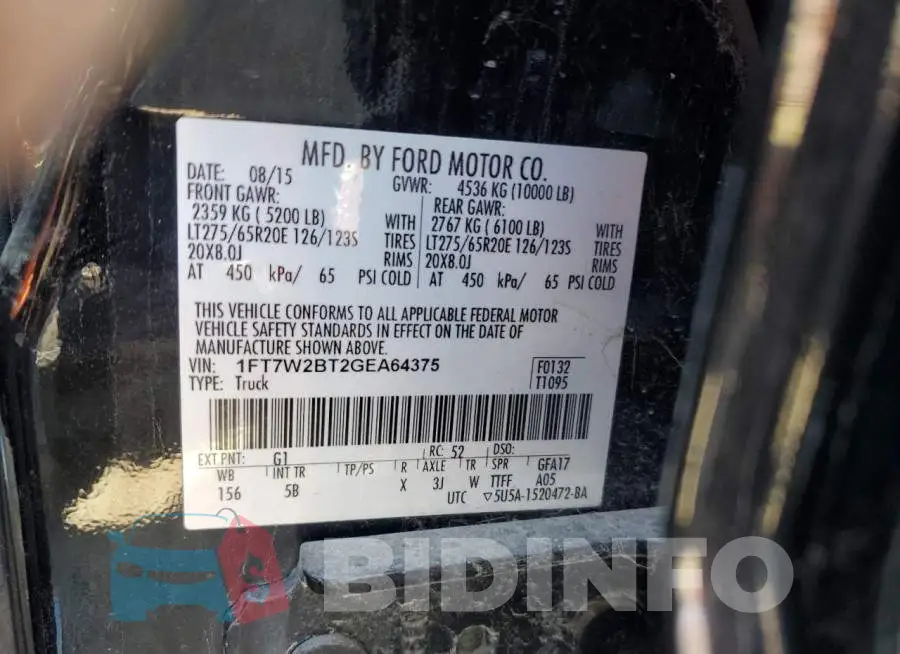 1FT7W2BT2GEA64375 Photo# 12