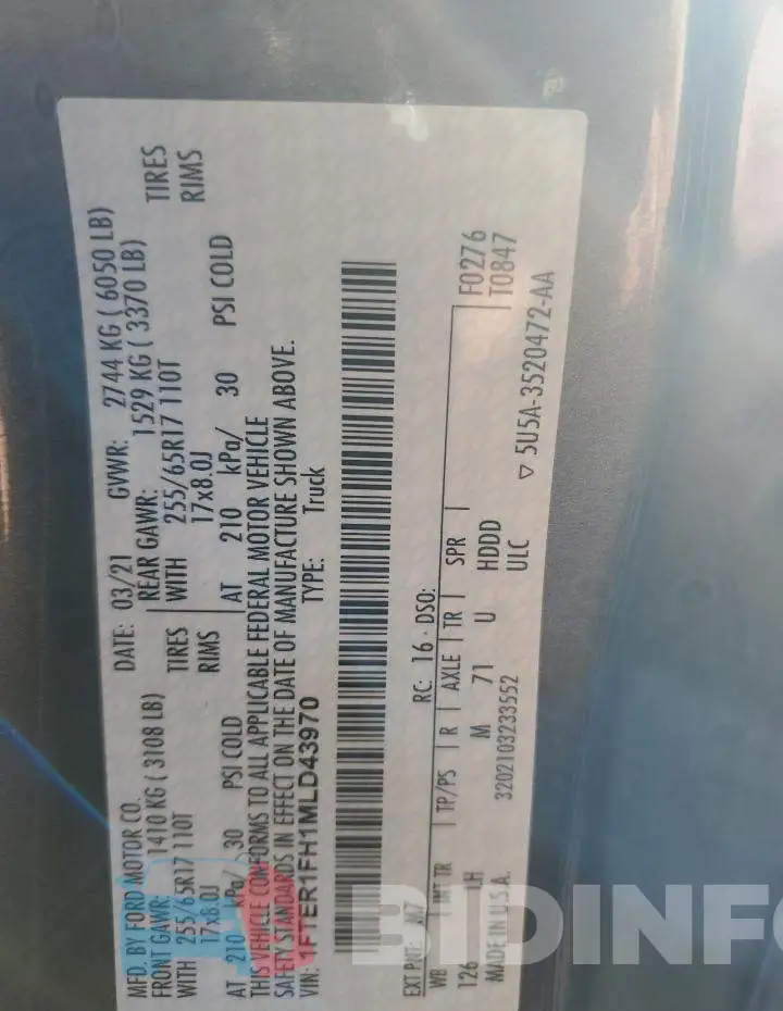 1FTER1FH1MLD43970 Photo# 12