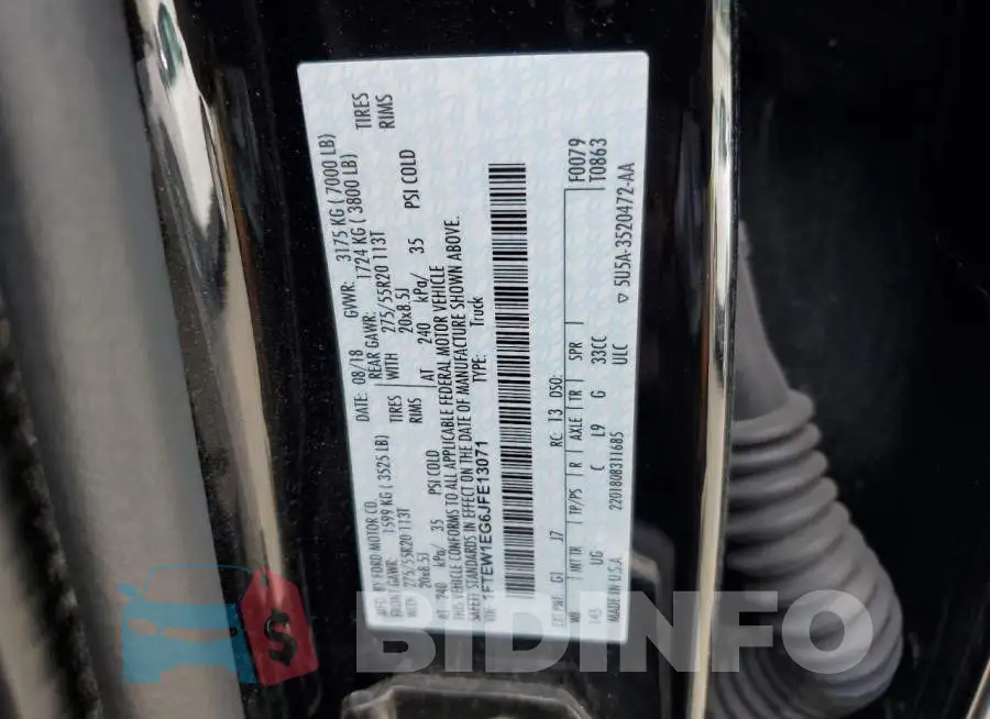 1FTEW1EG6JFE13071 Photo# 12