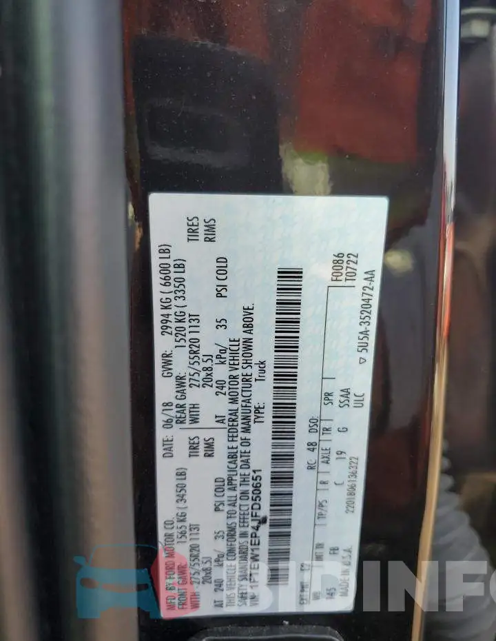 1FTEW1EP4JFD50651 Photo# 12