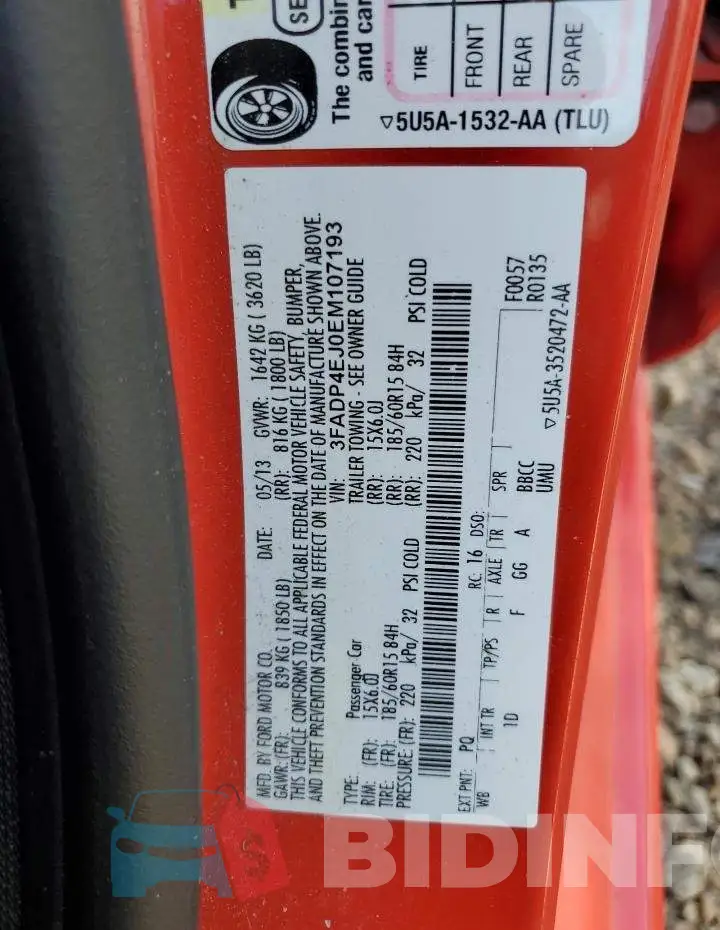 3FADP4EJ0EM107193 Photo# 12