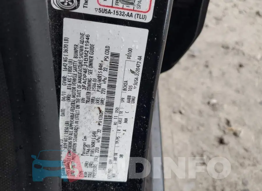 3FADP4EJ1BM211946 Photo# 12