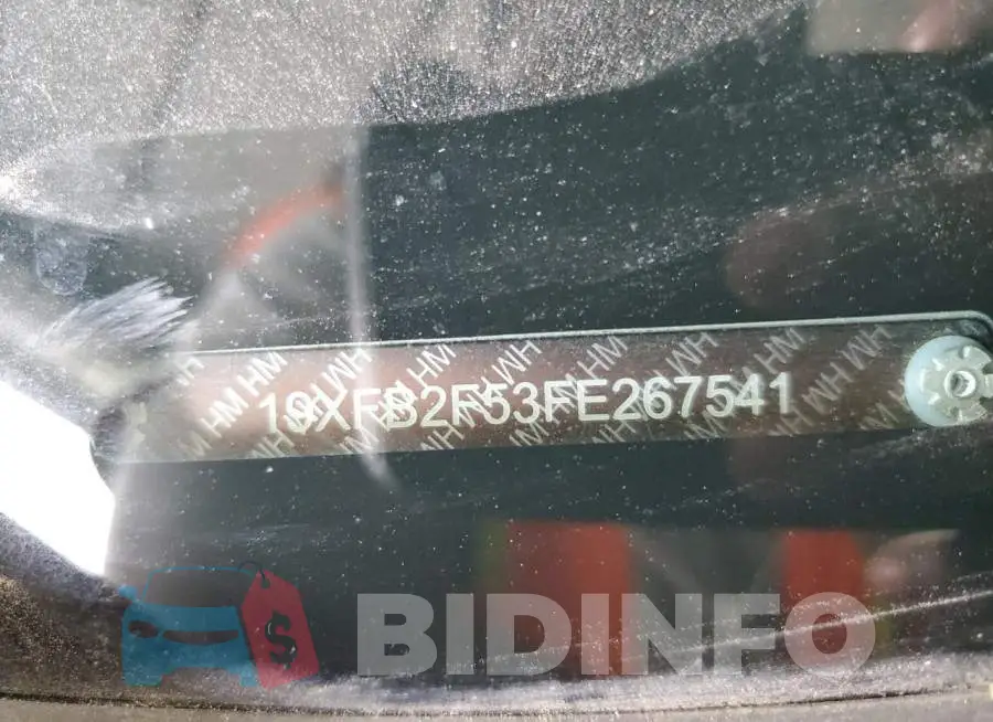 19XFB2F53FE267541 Photo# 12