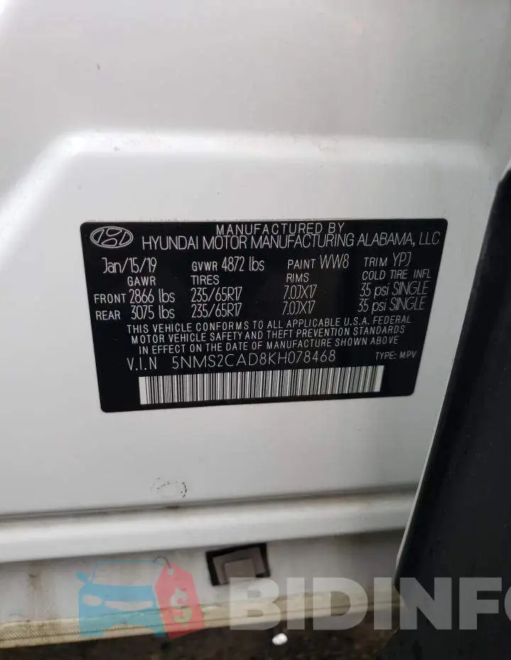 5NMS2CAD8KH078468 Photo# 14