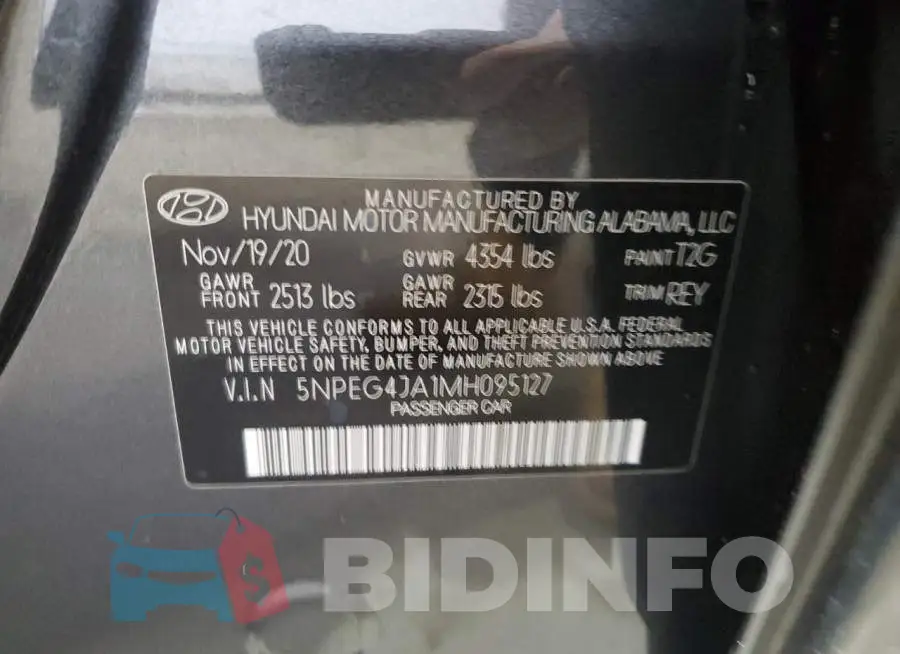 5NPEG4JA1MH095127 Photo# 12
