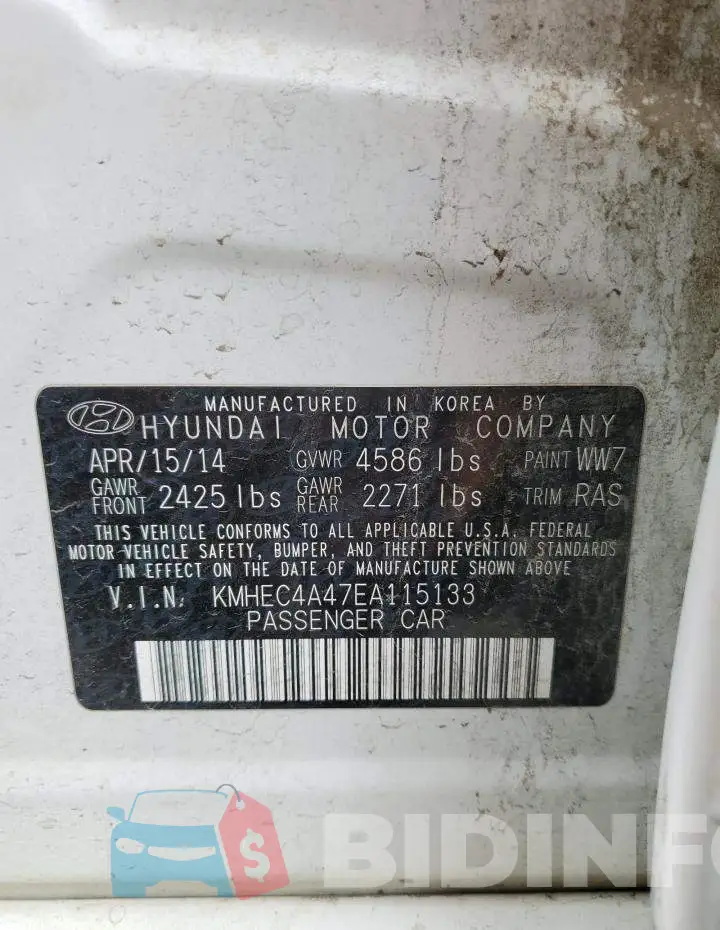 KMHEC4A47EA115133 Photo# 12