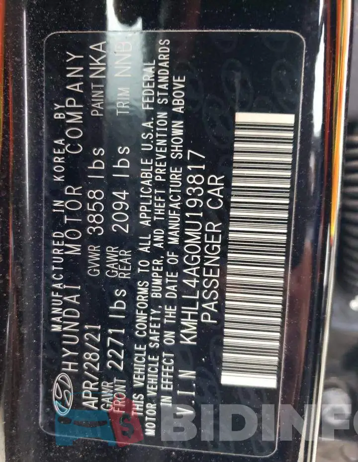 KMHLL4AG0MU193817 Photo# 12