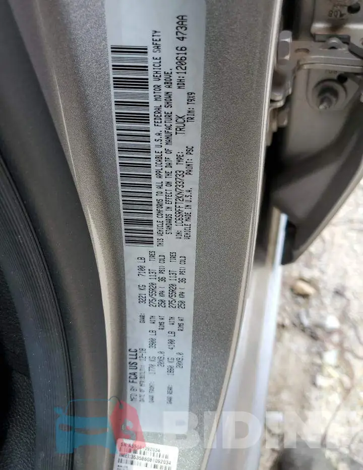1C6SRFFT2KN733733 Photo# 12