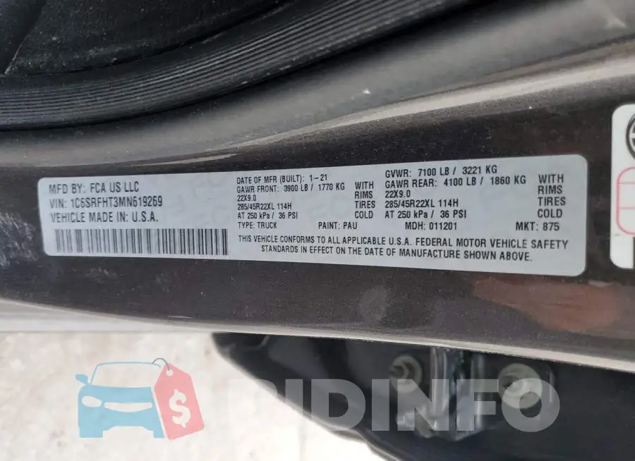 1C6SRFHT3MN619269 Photo# 13