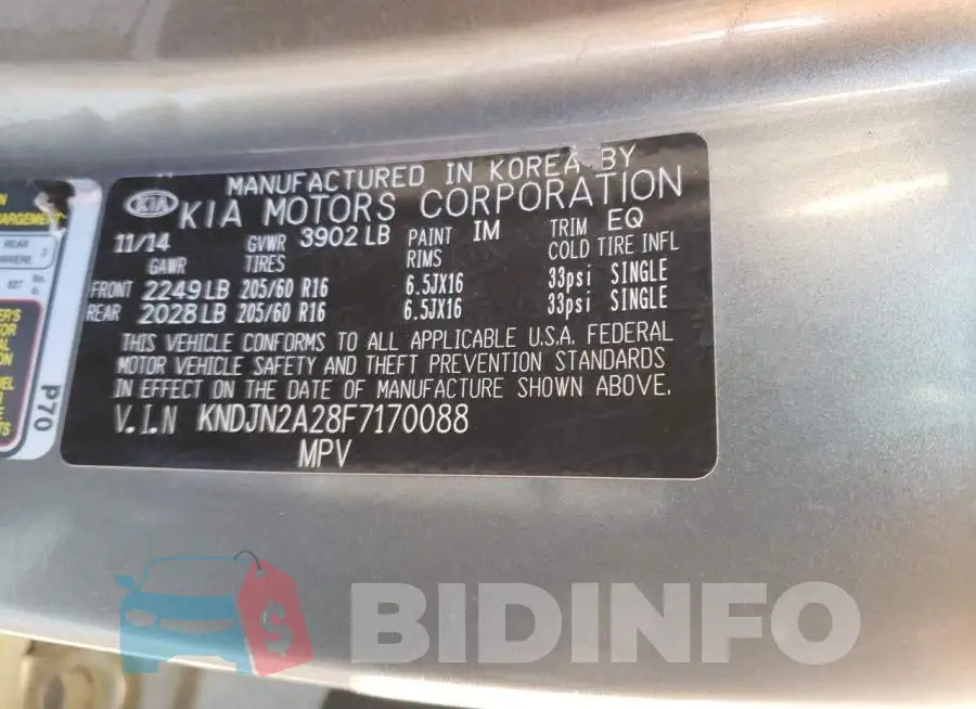 KNDJN2A28F7170088 Photo# 13