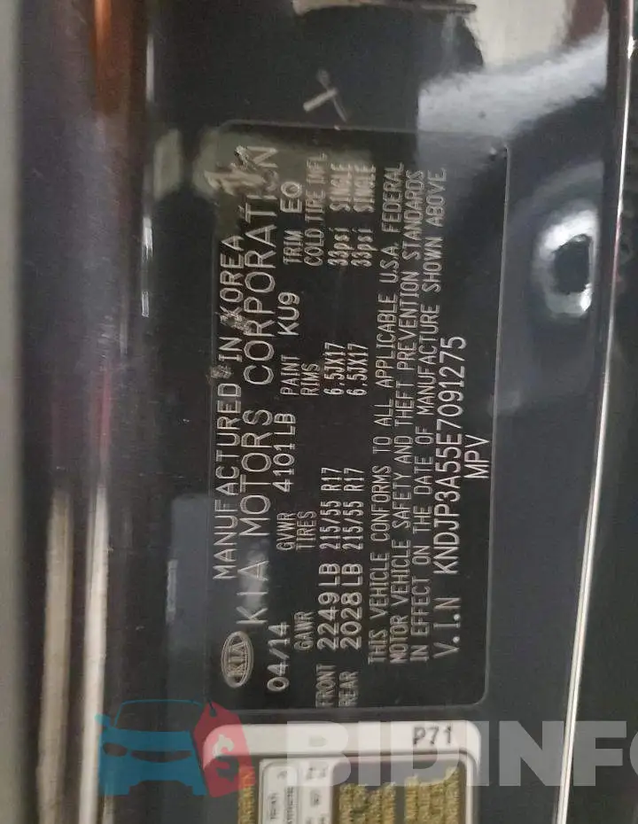 KNDJP3A55E7091275 Photo# 12