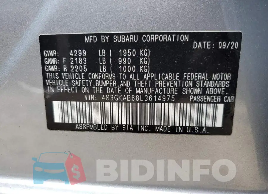 4S3GKAB68L3614975 Photo# 12
