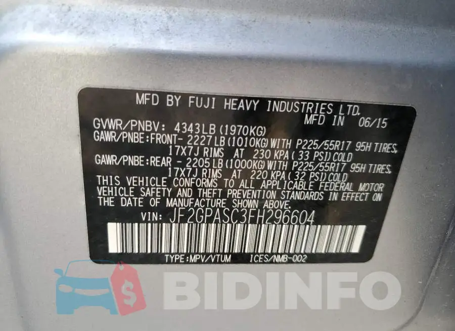JF2GPASC3FH296604 Photo# 12