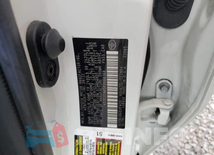 4T1C11AK5PU088168 Photo# 12