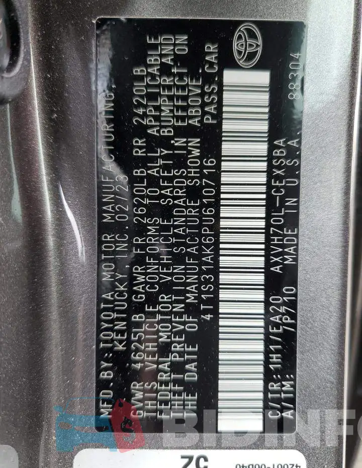4T1S31AK6PU610716 Photo# 12