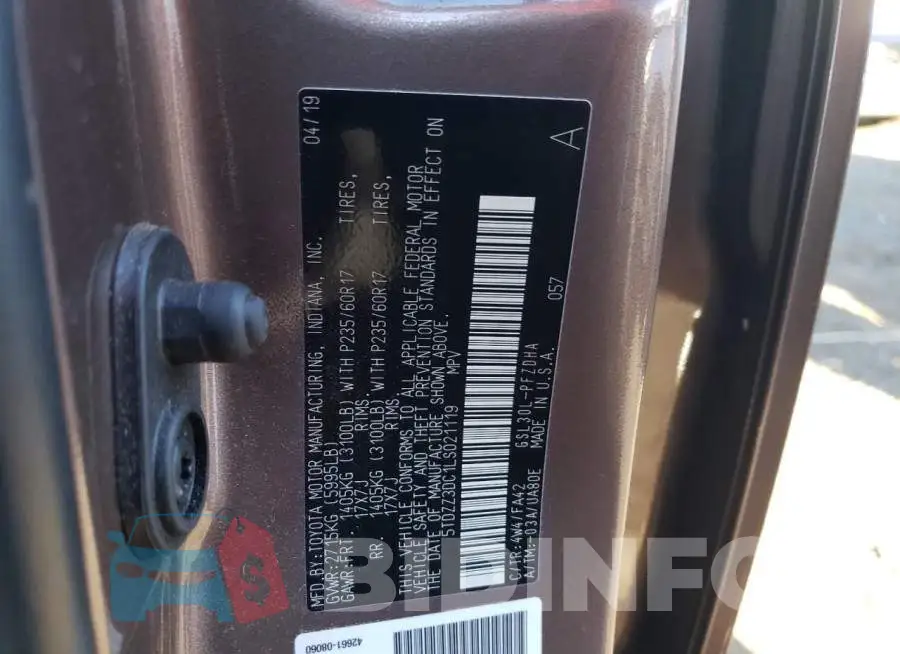 5TDZZ3DC1LS021119 Photo# 13