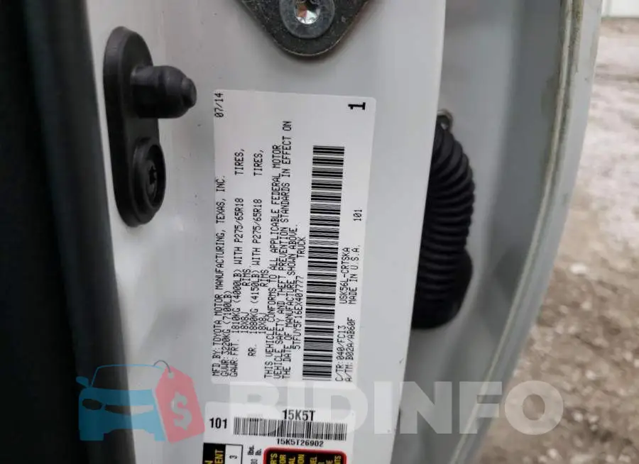5TFUY5F16EX407777 Photo# 12