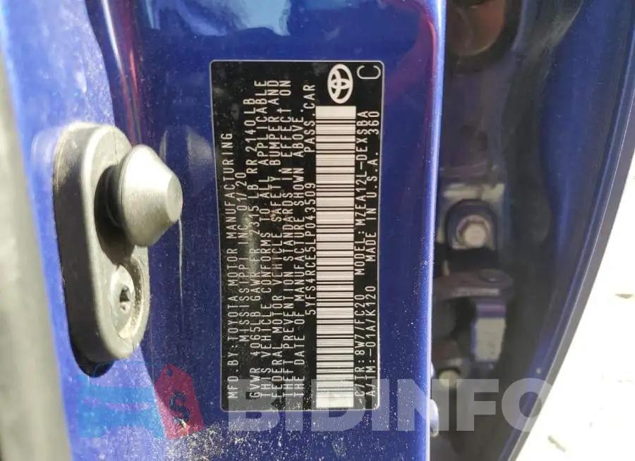 5YFS4RCE5LP043509 Photo# 12
