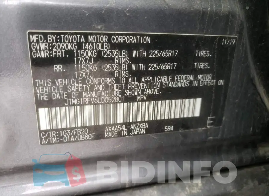 JTMG1RFV6LD052801 Photo# 13