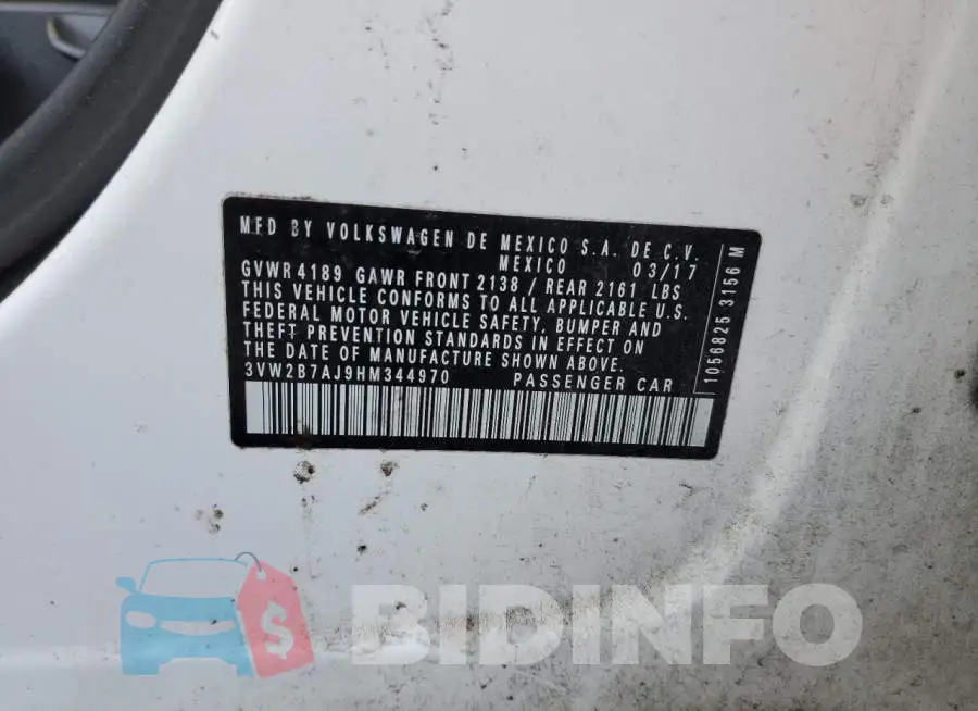 3VW2B7AJ9HM344970 Photo# 12