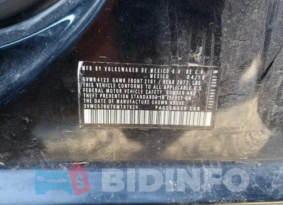 3VWC57BU7KM187824 Photo# 12
