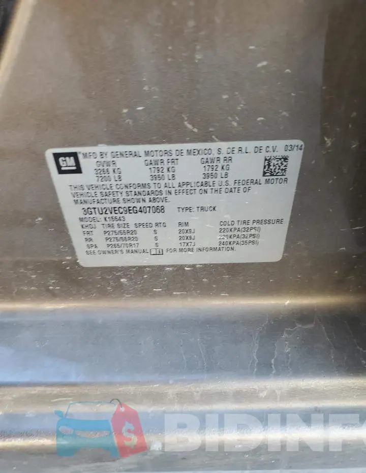 3GTU2VEC9EG407068 Photo# 12