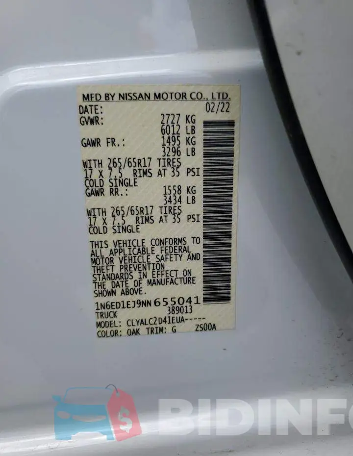 1N6ED1EJ9NN655041 Photo# 12