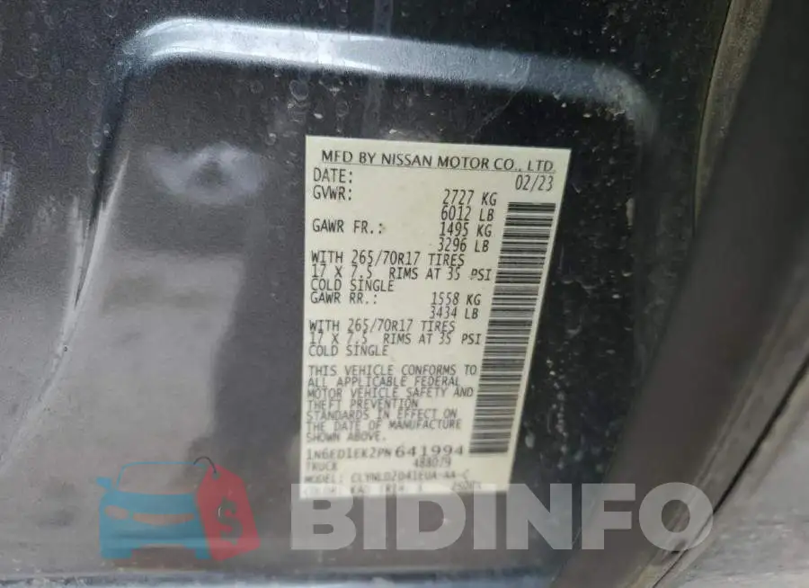 1N6ED1EK2PN641994 Photo# 12