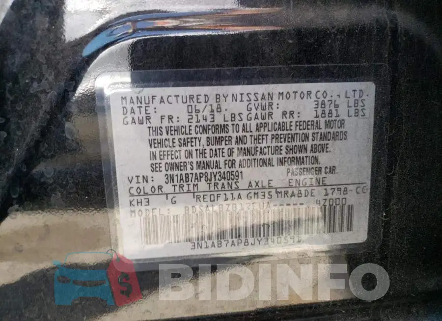 3N1AB7AP8JY340591 Photo# 12