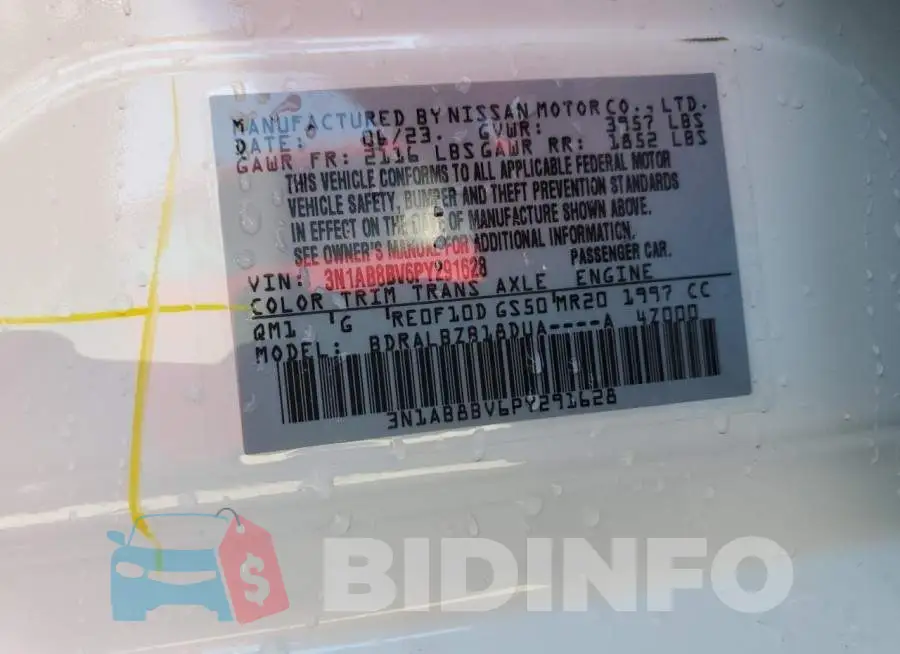 3N1AB8BV6PY291628 Photo# 12