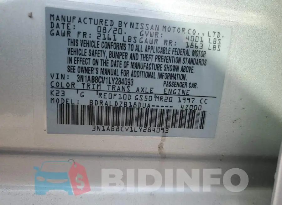 3N1AB8CV1LY284093 Photo# 12