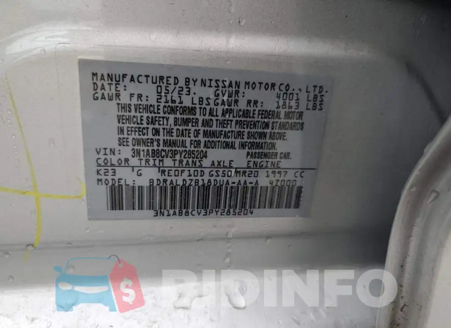 3N1AB8CV3PY285204 Photo# 12