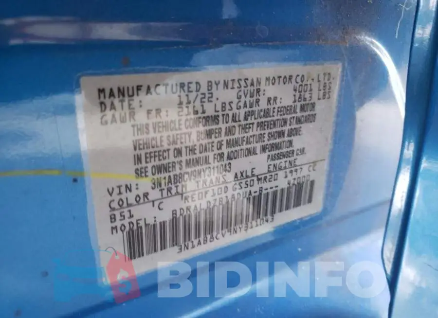 3N1AB8CV9NY311043 Photo# 12