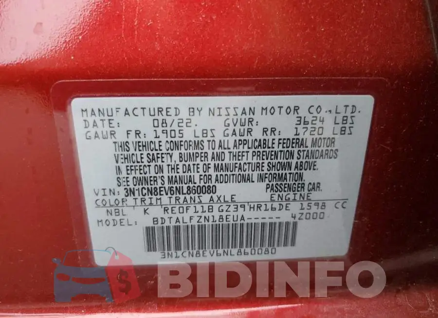 3N1CN8EV6NL860080 Photo# 12
