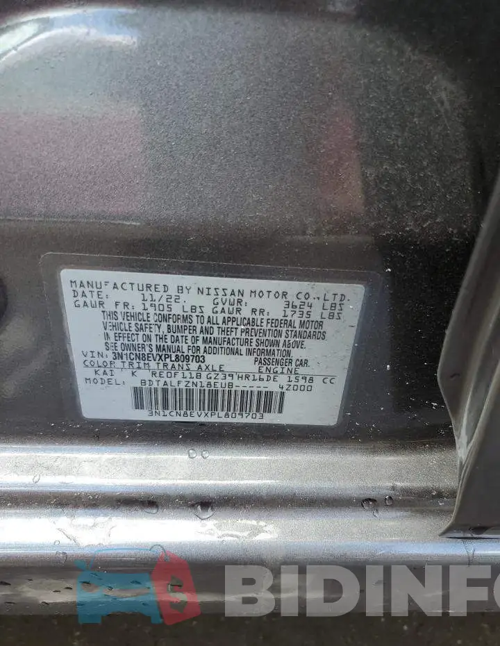 3N1CN8EVXPL809703 Photo# 12