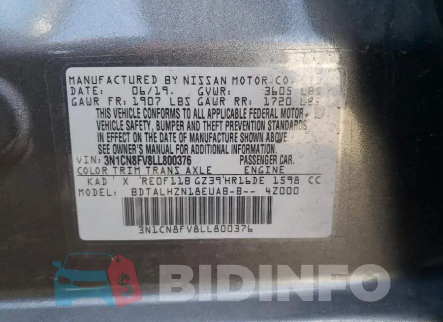 3N1CN8FV8LL800376 Photo# 13