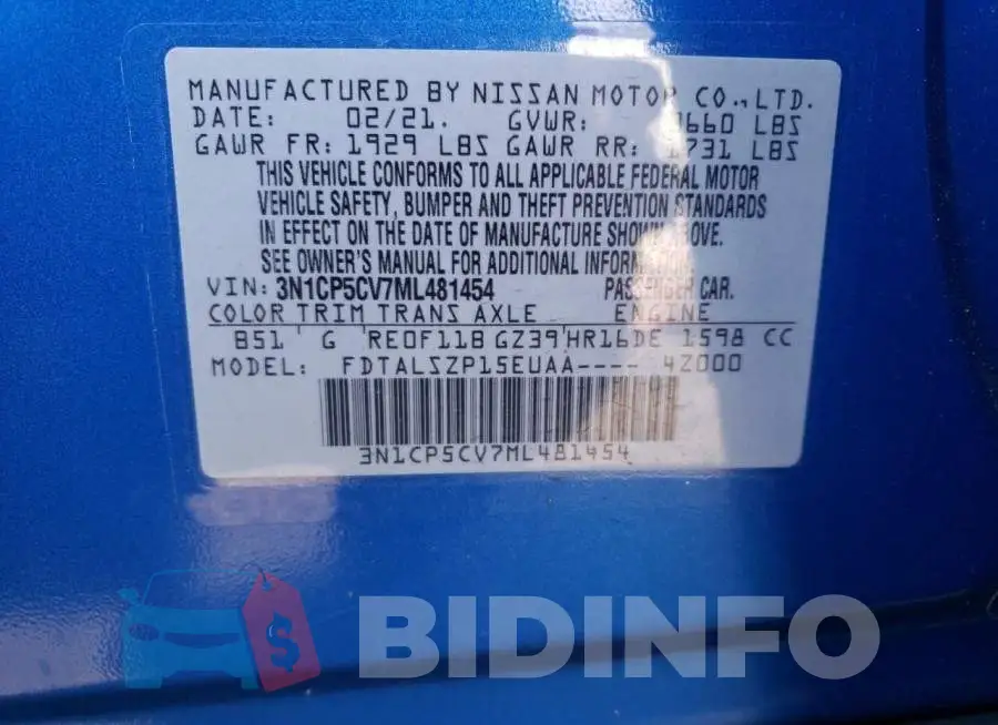 3N1CP5CV7ML481454 Photo# 12