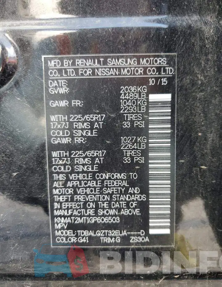 KNMAT2MT1GP606503 Photo# 14