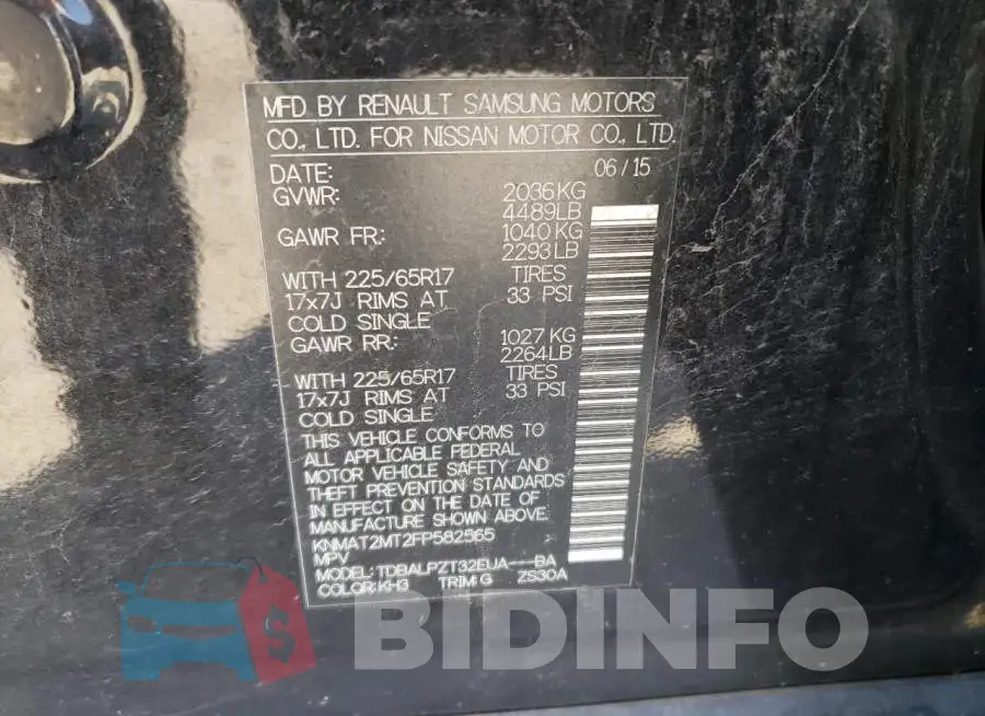 KNMAT2MT2FP582565 Photo# 14