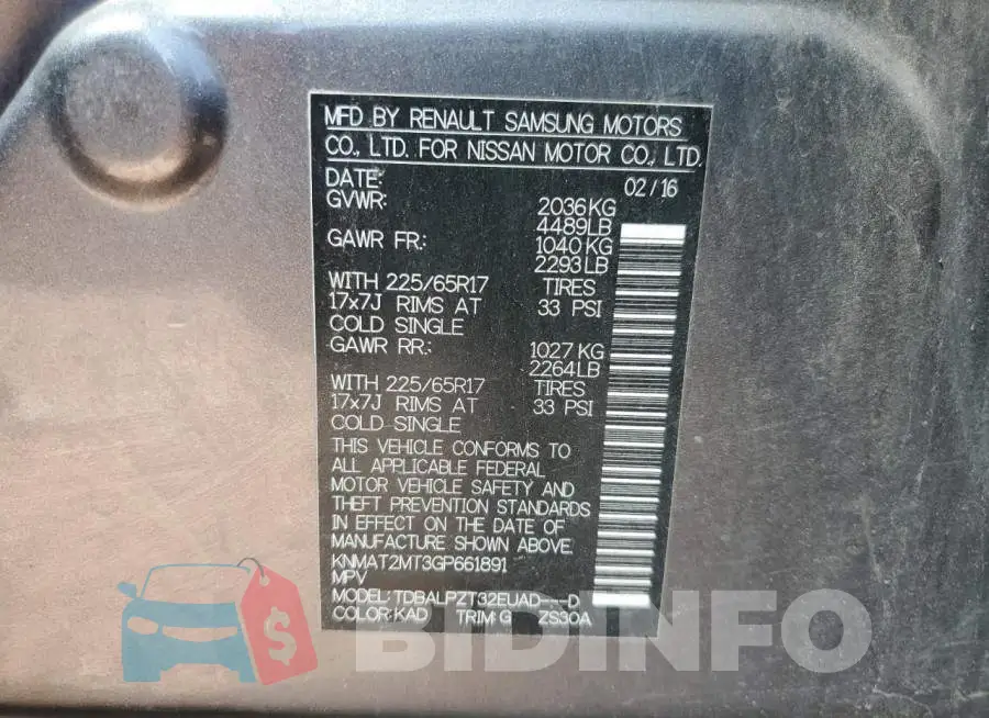 KNMAT2MT3GP661891 Photo# 12