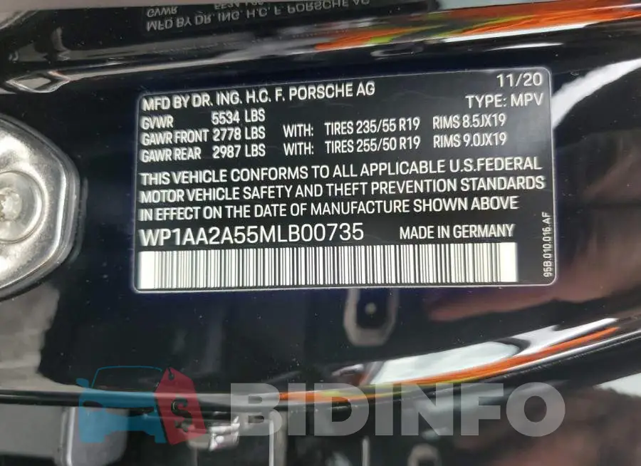 WP1AA2A55MLB00735 Photo# 13