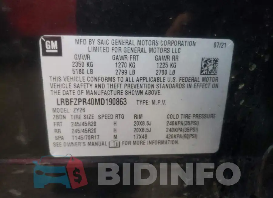 LRBFZPR40MD190863 Photo# 12